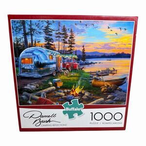 Buffalo 1000 Pieces Jigsaw Puzzle Camping Reflections Darrell Bush Sunset Lake